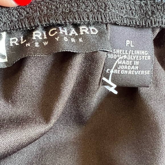 RL Richard Large Petite Elastic Waist Purple Paisley Midi Skirt Ruffle Y2K - Picture 6 of 6